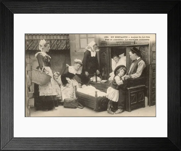Framed Print : VISITING A BRETON MUM Framed Print : VISITING A BRETON MUM
