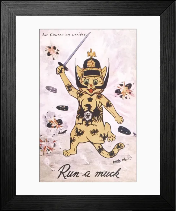 Framed Print : GERMAN CAT ON RAMPAGE