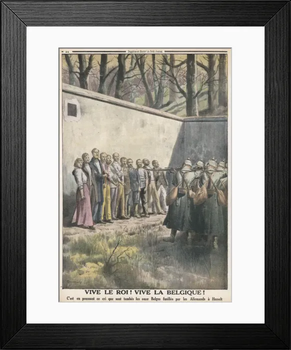 Framed Print : WWI / BELGIANS SHOT Framed Print : WWI / BELGIANS SHOT