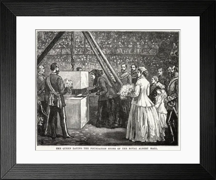 Framed Print : Queen Victoria laying foundation stone, Royal Albert Hall Framed Print : Queen Victoria laying foundation stone, Royal Albert Hall