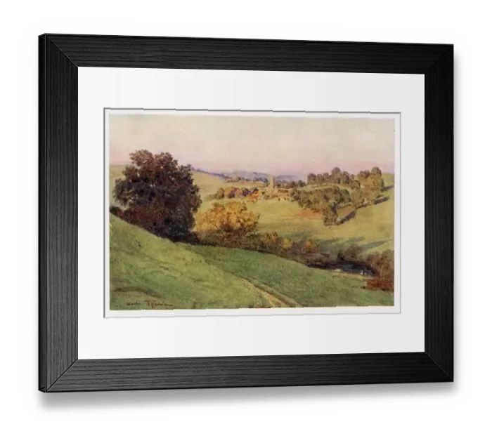 Framed Print : Wiltshire scenery: Bathford, distant view Date: 1906
