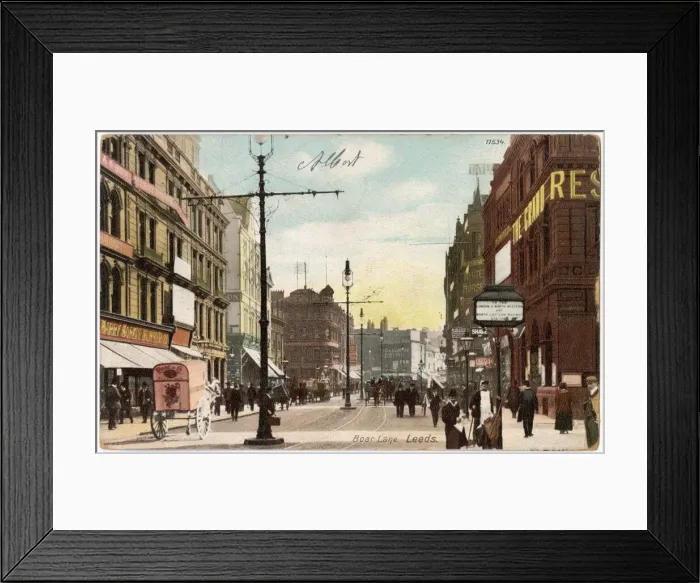 Framed Print : Albert sends this view of Boar Lane, Leeds, to a friend in Ghent Framed Print : Albert sends this view of Boar Lane, Leeds, to a friend in Ghent