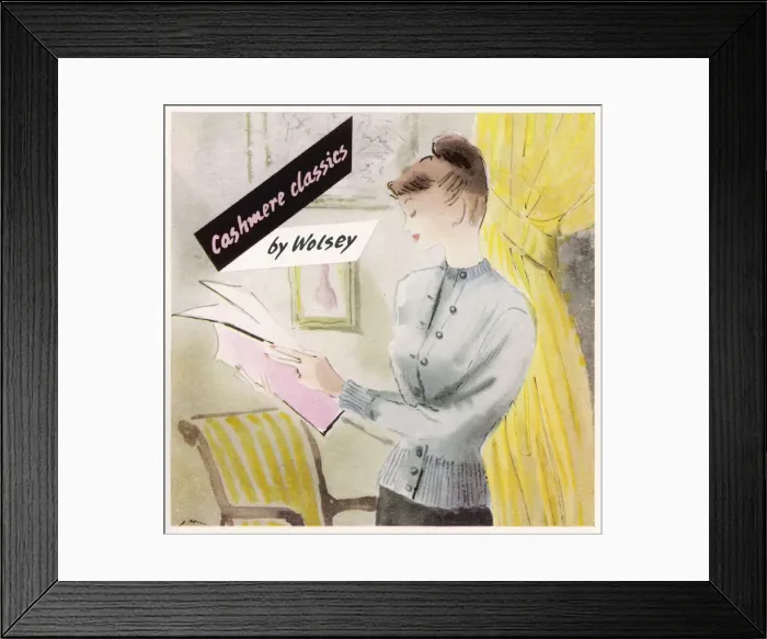 Framed Print : CASHMERE TWINSET 1948 Framed Print : CASHMERE TWINSET 1948