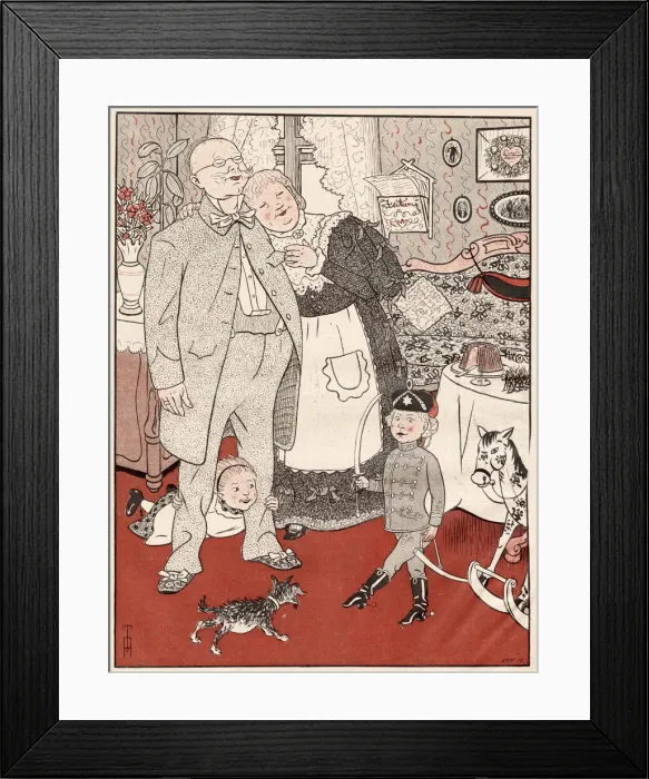 Framed Print : Little Fritzs birthday: a proper little Prussian Date: 1896 Framed Print : Little Fritzs birthday: a proper little Prussian Date: 1896