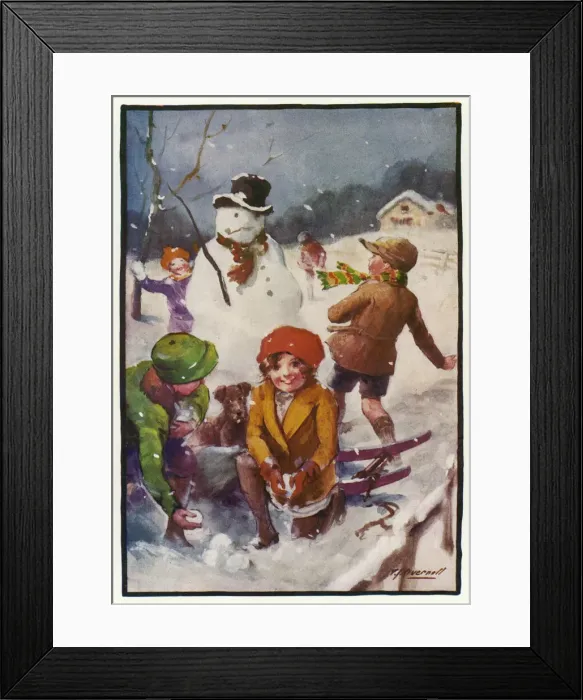 Framed Print : GAME / WINTER / SNOWMAN 1920 Framed Print : GAME / WINTER / SNOWMAN 1920