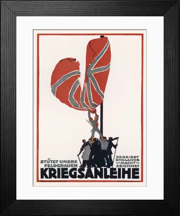 Framed Print : GERMAN WAR LOAN POSTER Framed Print : GERMAN WAR LOAN POSTER