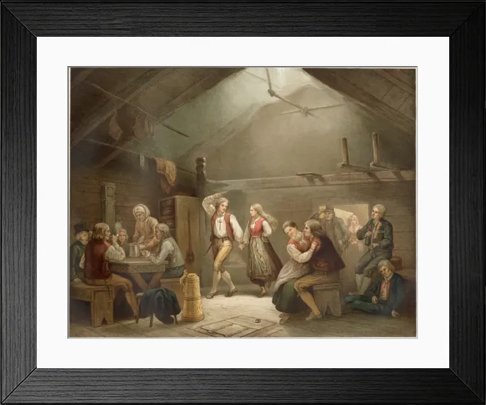 Framed Print : Followers of the Norwegian sectarian Nielsen Hauge (1771- 1824 Framed Print : Followers of the Norwegian sectarian Nielsen Hauge (1771- 1824