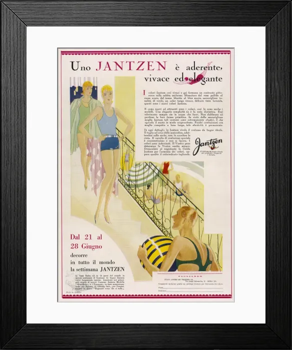 Framed Print : JANTZEN SWIMWEAR 1930 Framed Print : JANTZEN SWIMWEAR 1930