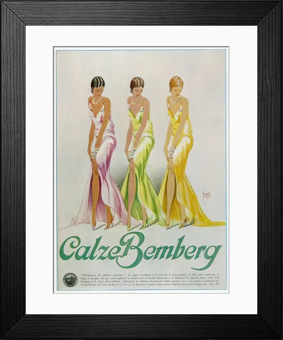 Framed Print : BEMBERG STOCKINGS 1931 Framed Print : BEMBERG STOCKINGS 1931