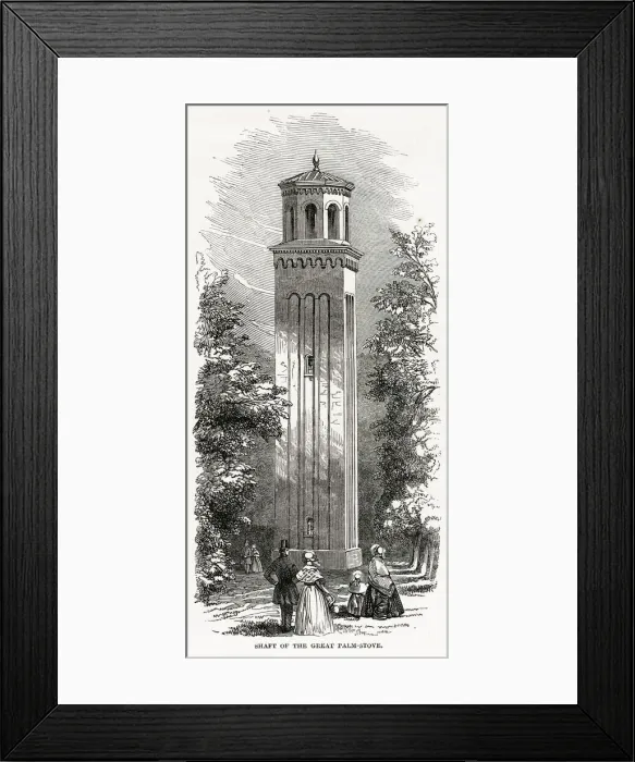 Framed Print : The shaft of the Great Palm-Stove in Royal Botanic Gardens, Kew. Date: 1848 Framed Print : The shaft of the Great Palm-Stove in Royal Botanic Gardens, Kew. Date: 1848