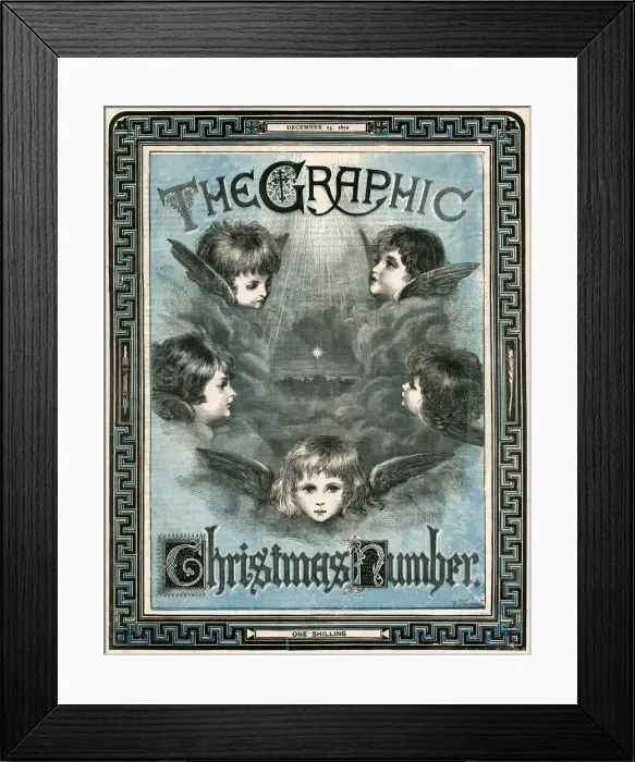 Framed Print : Front cover of Graphic - Christmas 1870 Framed Print : Front cover of Graphic - Christmas 1870
