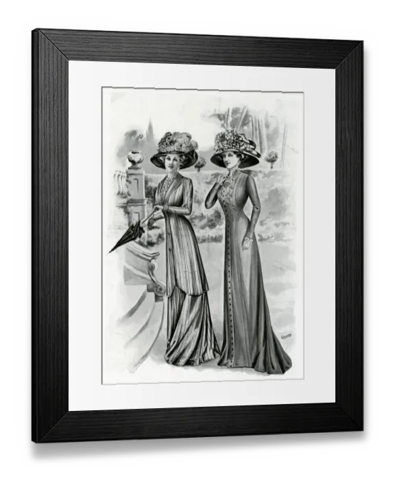 Framed Print : Simple designs for morning wear 1909 Framed Print : Simple designs for morning wear 1909