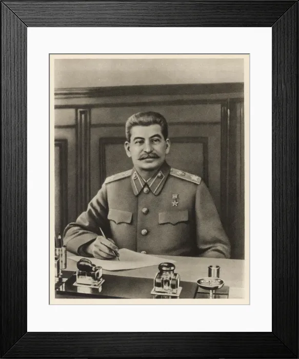 Framed Print : STALIN AT HIS DESK Framed Print : STALIN AT HIS DESK
