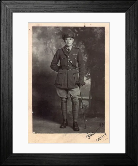 Framed Print : A British pilot of the Royal Flying Corps, photographed in his uniform a couple of months Framed Print : A British pilot of the Royal Flying Corps, photographed in his uniform a couple of months