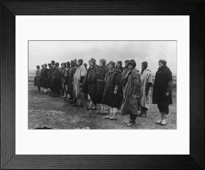 Framed Print : A group of raw Serbian peasant army recruits, badly in need of military training Framed Print : A group of raw Serbian peasant army recruits, badly in need of military training