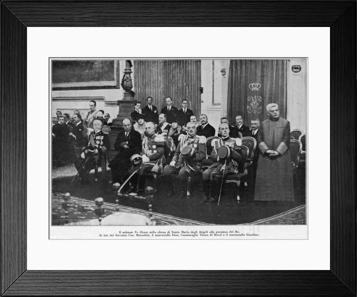 Framed Print : MUSSOLINI AT TE DEUM Framed Print : MUSSOLINI AT TE DEUM