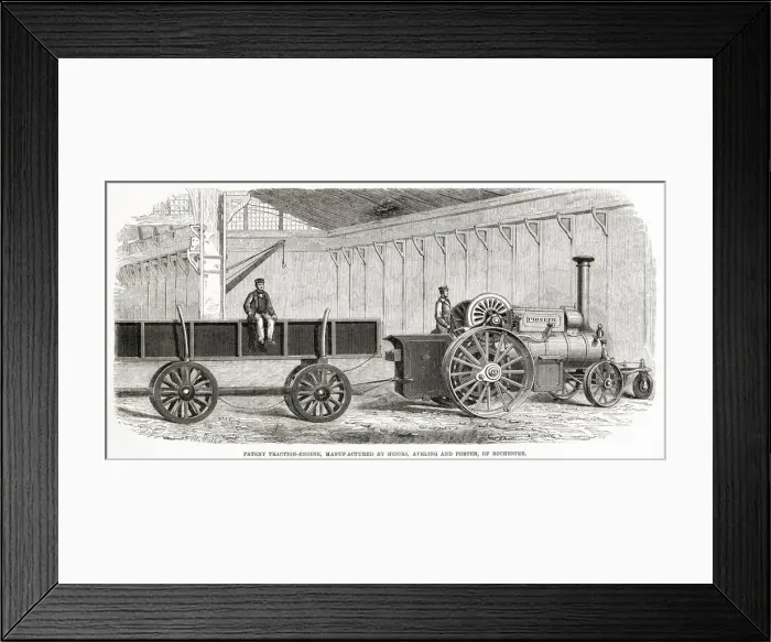 Framed Print : Patent Traction Engine 1863 Framed Print : Patent Traction Engine 1863
