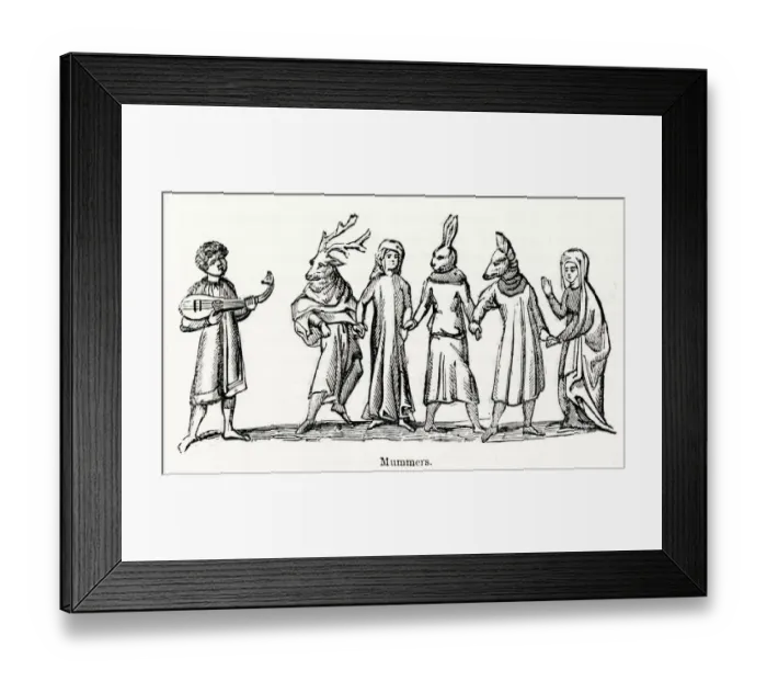 Framed Print : During the winter festivals in Europe paraded the streets Framed Print : During the winter festivals in Europe paraded the streets
