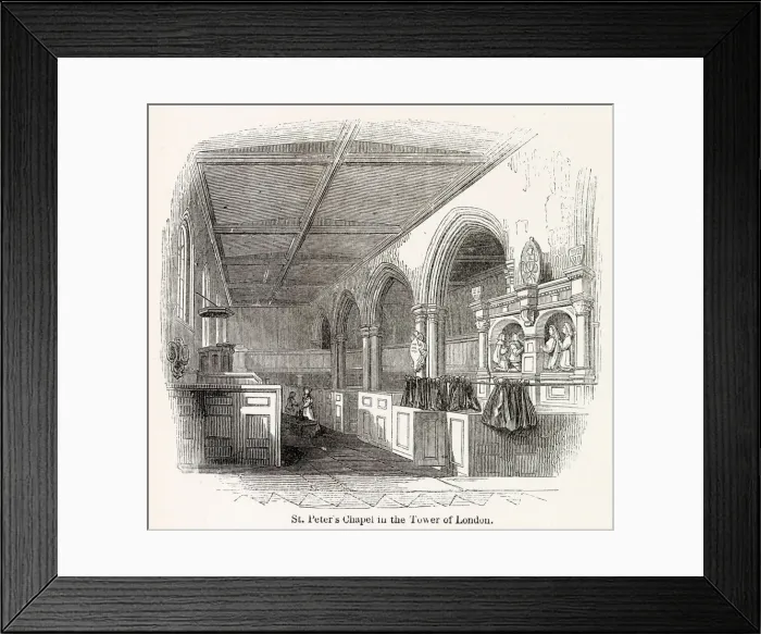 Framed Print : Interior of St Peters Chapel, situated within the Towers Inner Ward Framed Print : Interior of St Peters Chapel, situated within the Towers Inner Ward