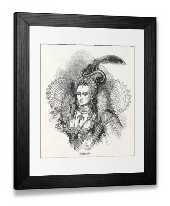 Framed Print : Queen Elizabeth I (1533 - 1603), Queen of England and Ireland, reigned (1558 - 1603) Framed Print : Queen Elizabeth I (1533 - 1603), Queen of England and Ireland, reigned (1558 - 1603)