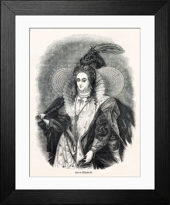 Framed Print : Queen Elizabeth I (1533 - 1603), Queen of England and Ireland, reigned (1558 - 1603) Framed Print : Queen Elizabeth I (1533 - 1603), Queen of England and Ireland, reigned (1558 - 1603)