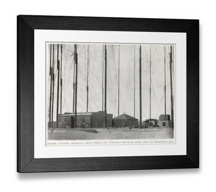 Framed Print : Transatlantic success, the forest of the telegraph poles at Poldhu Station, Cornwall Framed Print : Transatlantic success, the forest of the telegraph poles at Poldhu Station, Cornwall