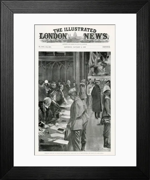 Framed Print : Enrolling the City of London volunteers on New Years day Framed Print : Enrolling the City of London volunteers on New Years day