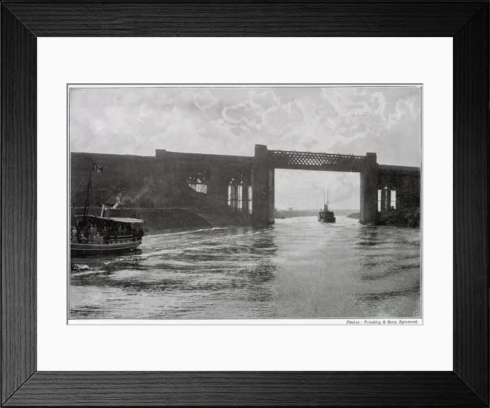 Framed Print : Construction of a canal (36-mile-long) for seagoing ships between the city of Manchester Framed Print : Construction of a canal (36-mile-long) for seagoing ships between the city of Manchester