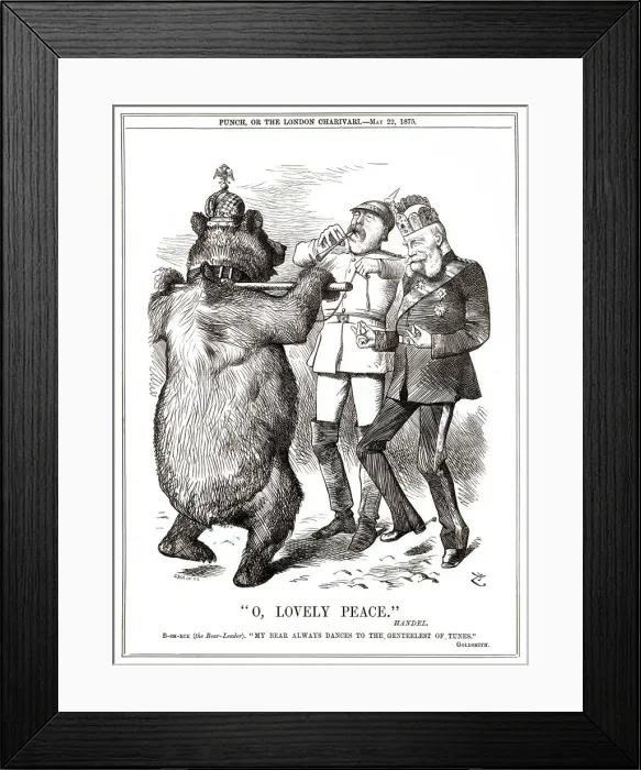 Framed Print : Otto von Bismarck playing the penny whistle, German Emperor William I Framed Print : Otto von Bismarck playing the penny whistle, German Emperor William I
