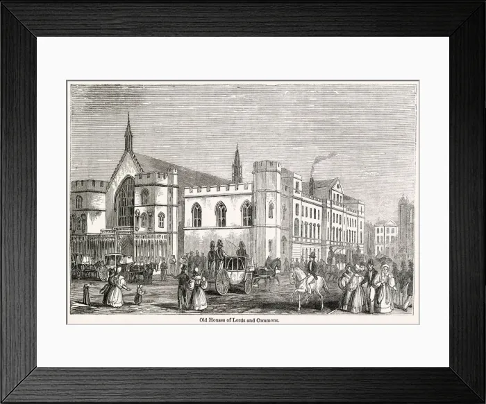 Framed Print : The Houses of Lords and Commons seen from Old Palace Yard Framed Print : The Houses of Lords and Commons seen from Old Palace Yard