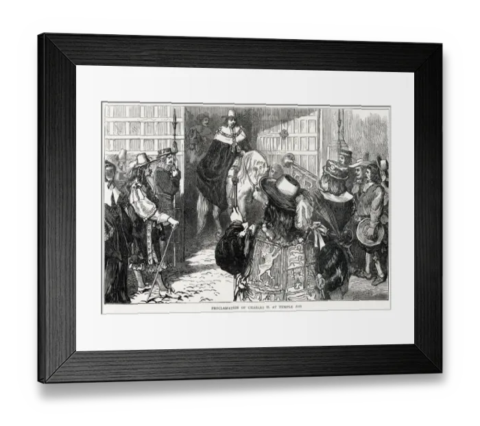 Framed Print : Proclamation of King Charles II of England, in which he promised a general pardon for Framed Print : Proclamation of King Charles II of England, in which he promised a general pardon for