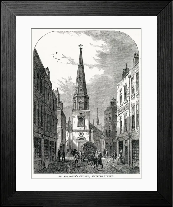 Framed Print : Exterior St Antholins Church in the City of London. Of medieval origin Framed Print : Exterior St Antholins Church in the City of London. Of medieval origin