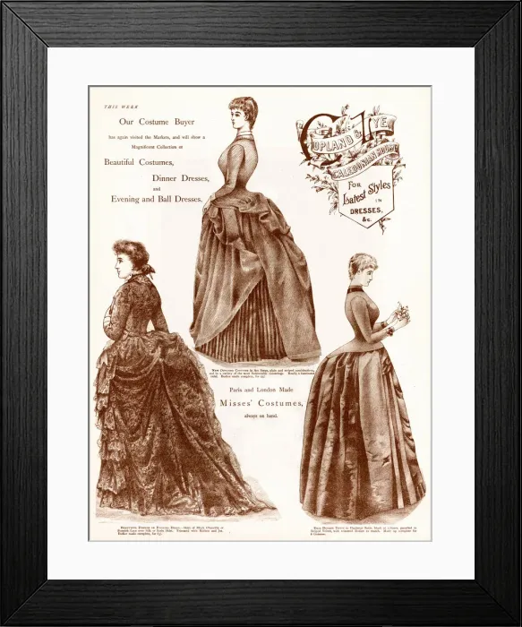 Framed Print : Advert for Copland & Lye womens dresses 1887 Framed Print : Advert for Copland & Lye womens dresses 1887