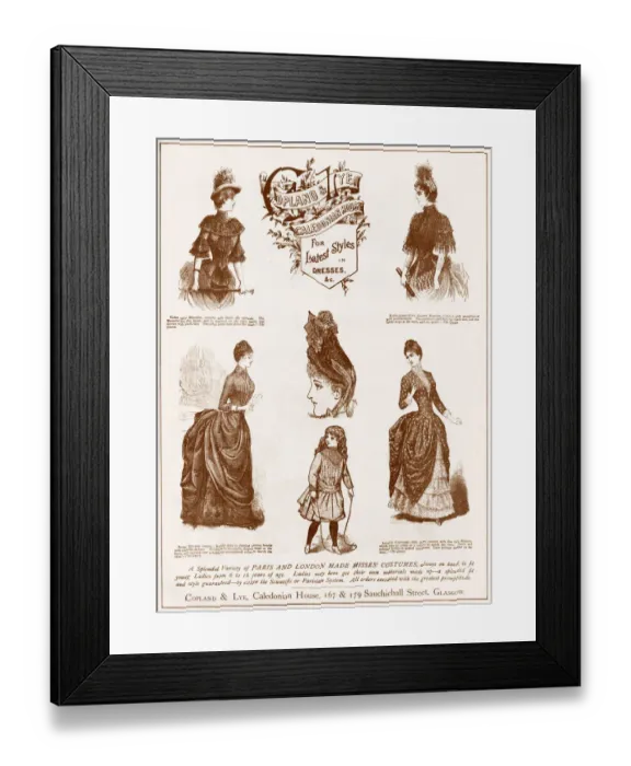 Framed Print : Advert for Copland & Lye womens dresses 1887 Framed Print : Advert for Copland & Lye womens dresses 1887