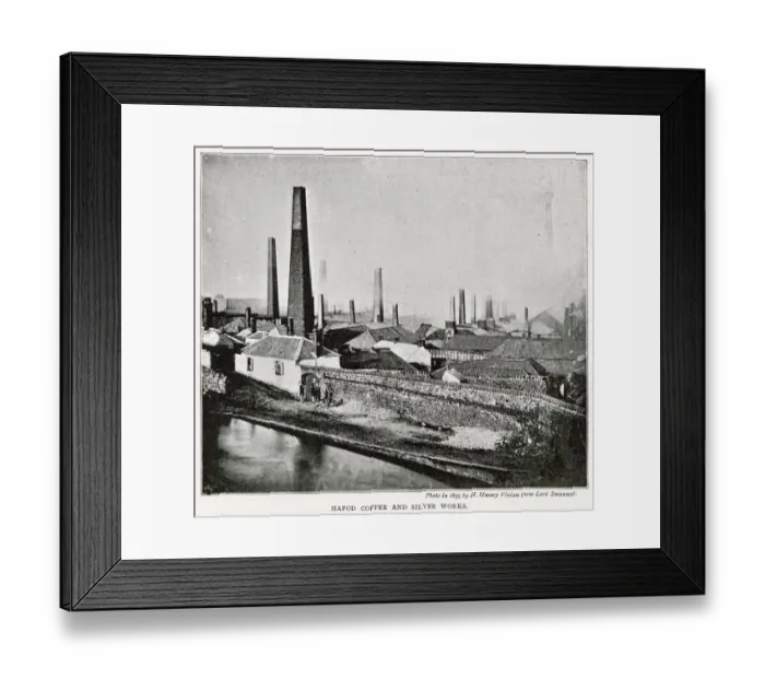 Framed Print : Exterior view of the Hafod Copper and Silver Works and Copper Mill Framed Print : Exterior view of the Hafod Copper and Silver Works and Copper Mill