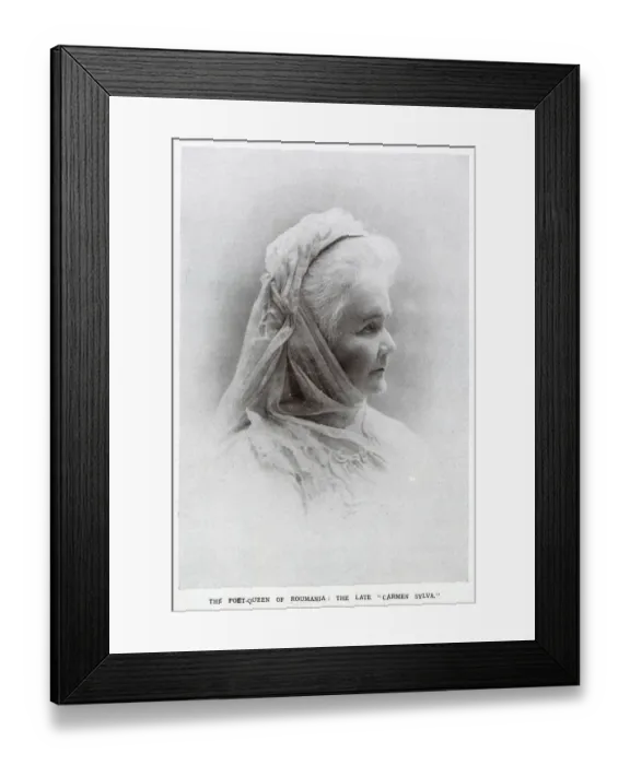 Framed Print : Queen Elizabeth, Dowage, Queen of Roumania (1843 - 1916)