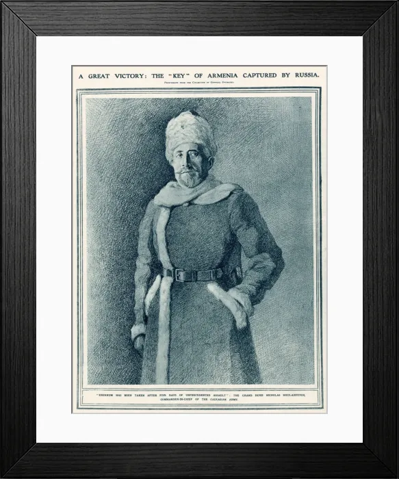 Framed Print : The Russian officer whose army captured the Turkish fortifications of Erzerum, in Armenia Framed Print : The Russian officer whose army captured the Turkish fortifications of Erzerum, in Armenia
