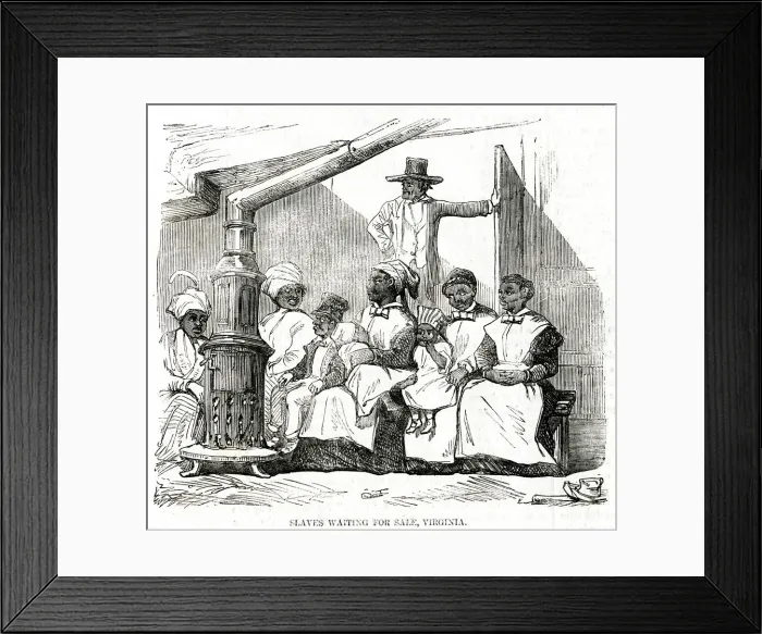 Framed Print : Slaves waiting to be sold, Virginia 1856 Framed Print : Slaves waiting to be sold, Virginia 1856