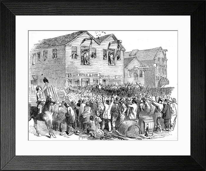 Framed Print : Lynching in San Francisco, California 1851 Framed Print : Lynching in San Francisco, California 1851