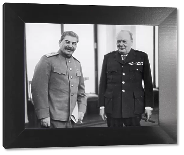 Joseph Stalin and Winston Churchill