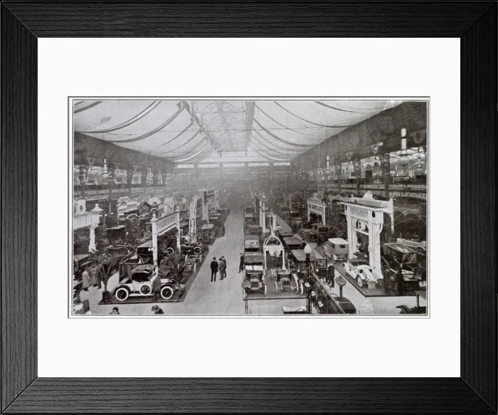 Framed Print : General view of the motor show at Olympia. Date: 1910 Framed Print : General view of the motor show at Olympia. Date: 1910