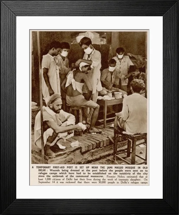 Framed Print : First-aid post near the Jami Masjid Mosque in Old Delhi Framed Print : First-aid post near the Jami Masjid Mosque in Old Delhi