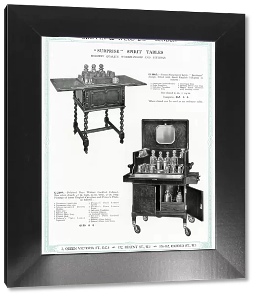 Trade Catalogue for surprice spirit tables 1930