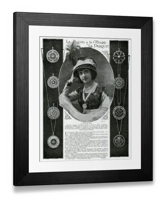 Framed Print : Jewellery fashion plate Framed Print : Jewellery fashion plate