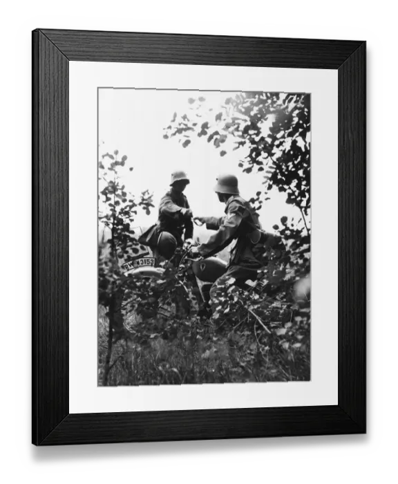 Framed Print : German dispatch riders pre-WWII Framed Print : German dispatch riders pre-WWII