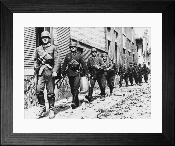 Framed Print : German troops in France WWII Framed Print : German troops in France WWII