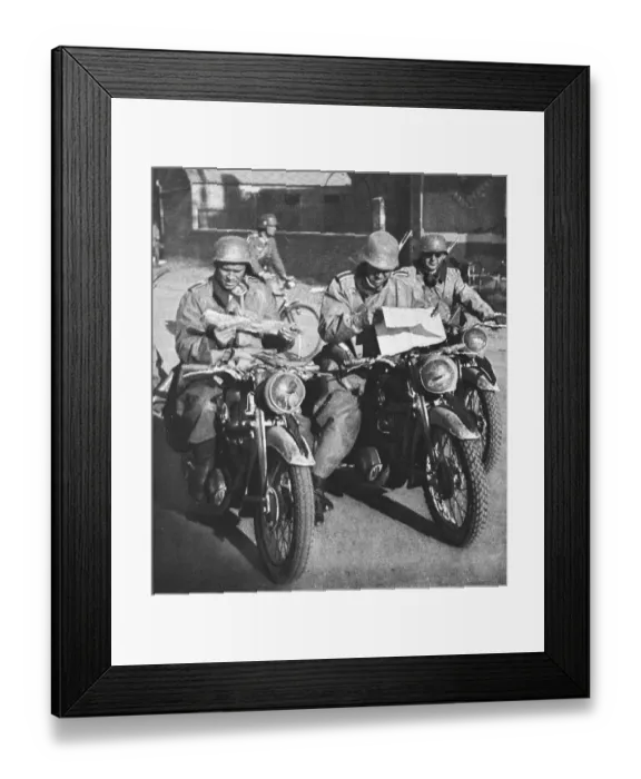 Framed Print : German Reconnaissance patrol WWII Framed Print : German Reconnaissance patrol WWII