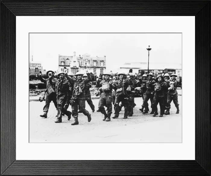 Framed Print : British troops surrender WWII Framed Print : British troops surrender WWII