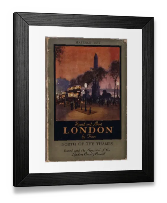 Framed Print : Brochure for Seeing London by Tram Framed Print : Brochure for Seeing London by Tram