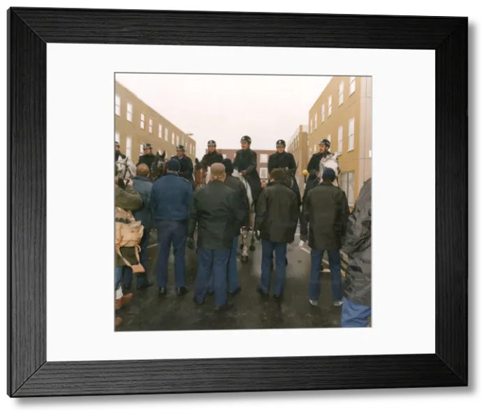 Framed Print : Metropolitan Police officers, training on horseback Framed Print : Metropolitan Police officers, training on horseback